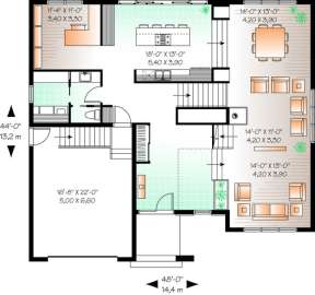 Floorplan 2 for House Plan #034-00758
