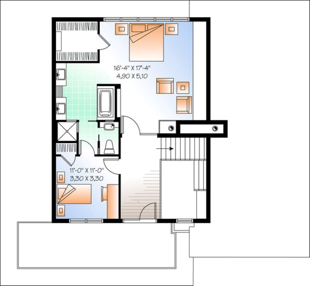 Floorplan 3 for House Plan #034-00758