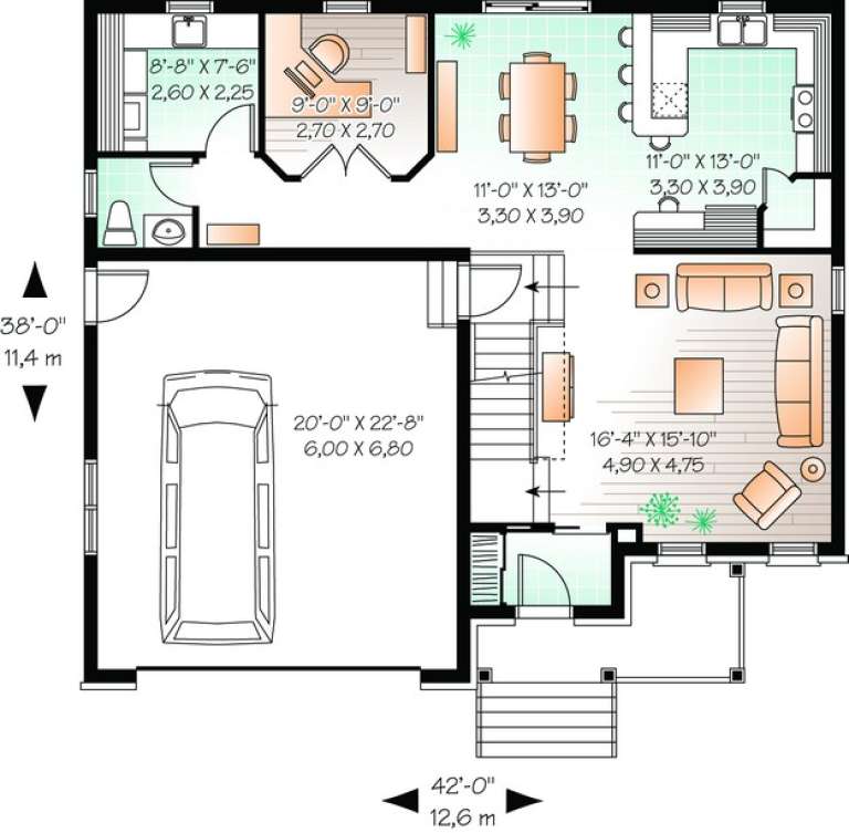House Plan House Plan #11014 Drawing 1