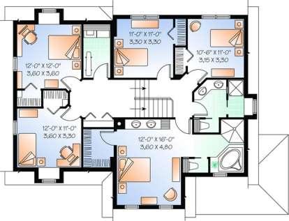 Floorplan 2 for House Plan #034-00764