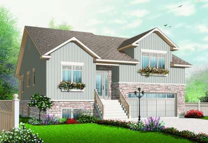 4 Bed, 2 Bath, 2679 Square Foot House Plan - #034-00766