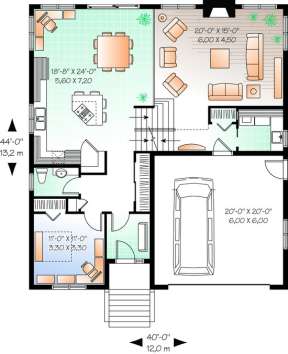 Floorplan 2 for House Plan #034-00766