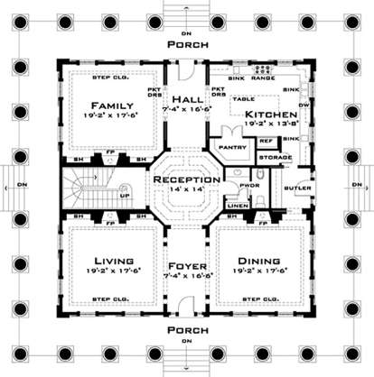 Main Floor for House Plan #028-00055