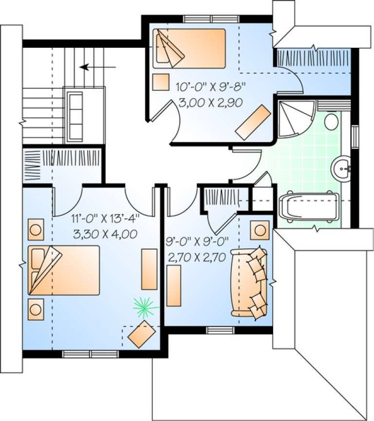 House Plan House Plan #11022 Drawing 2