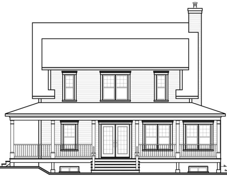 Country House Plan #034-00771 Elevation Photo