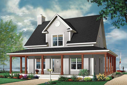 3 Bed, 1 Bath, 1841 Square Foot House Plan - #034-00771