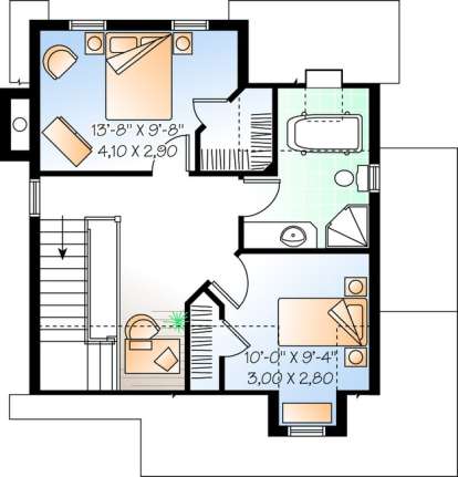 Floorplan 2 for House Plan #034-00772