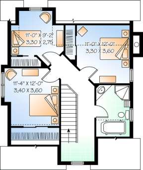 Floorplan 2 for House Plan #034-00775