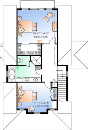 Floorplan 2 for House Plan #034-00776