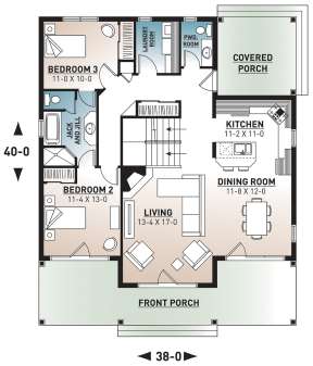 Main Floor for House Plan #034-00777