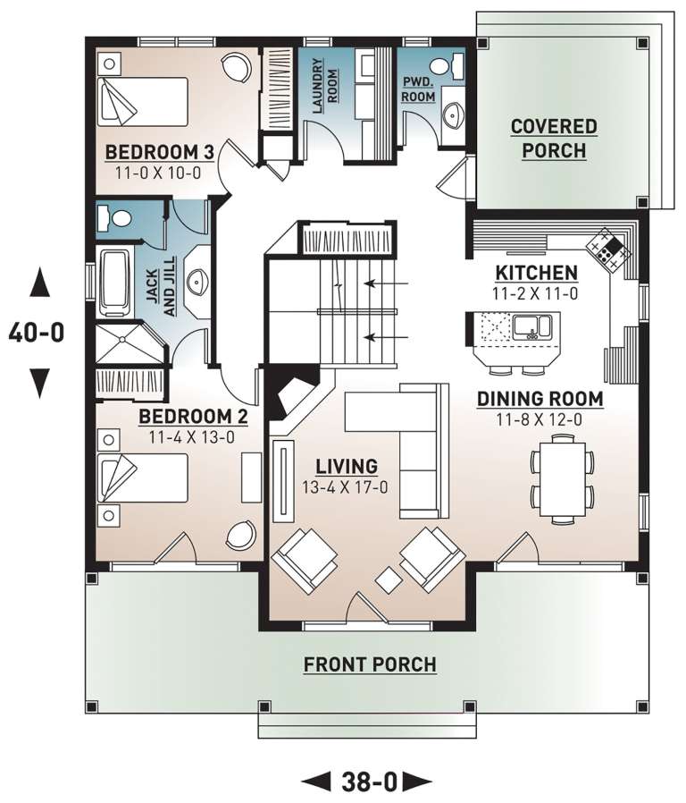 House Plan House Plan #11029 Drawing 1