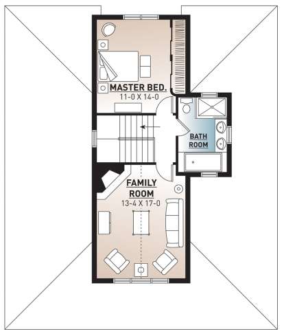 Second Floor for House Plan #034-00777