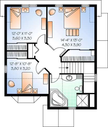 Floorplan 2 for House Plan #034-00779