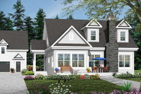 Traditional House Plan #034-00780 Elevation Photo
