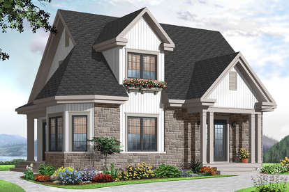 3 Bed, 2 Bath, 1534 Square Foot House Plan - #034-00782