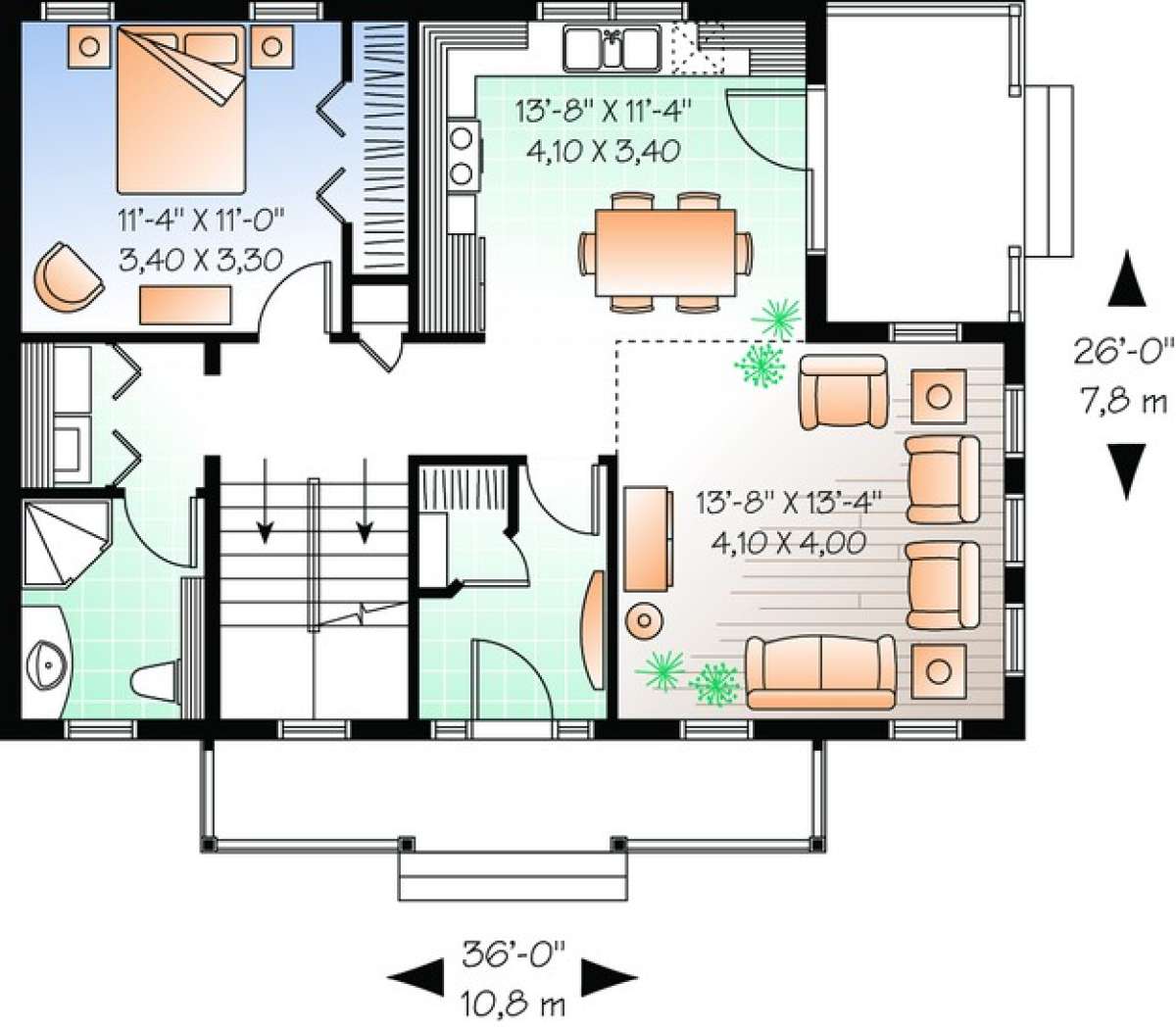 Main Floor for House Plan #034-00785