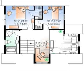 Second Floor for House Plan #034-00785