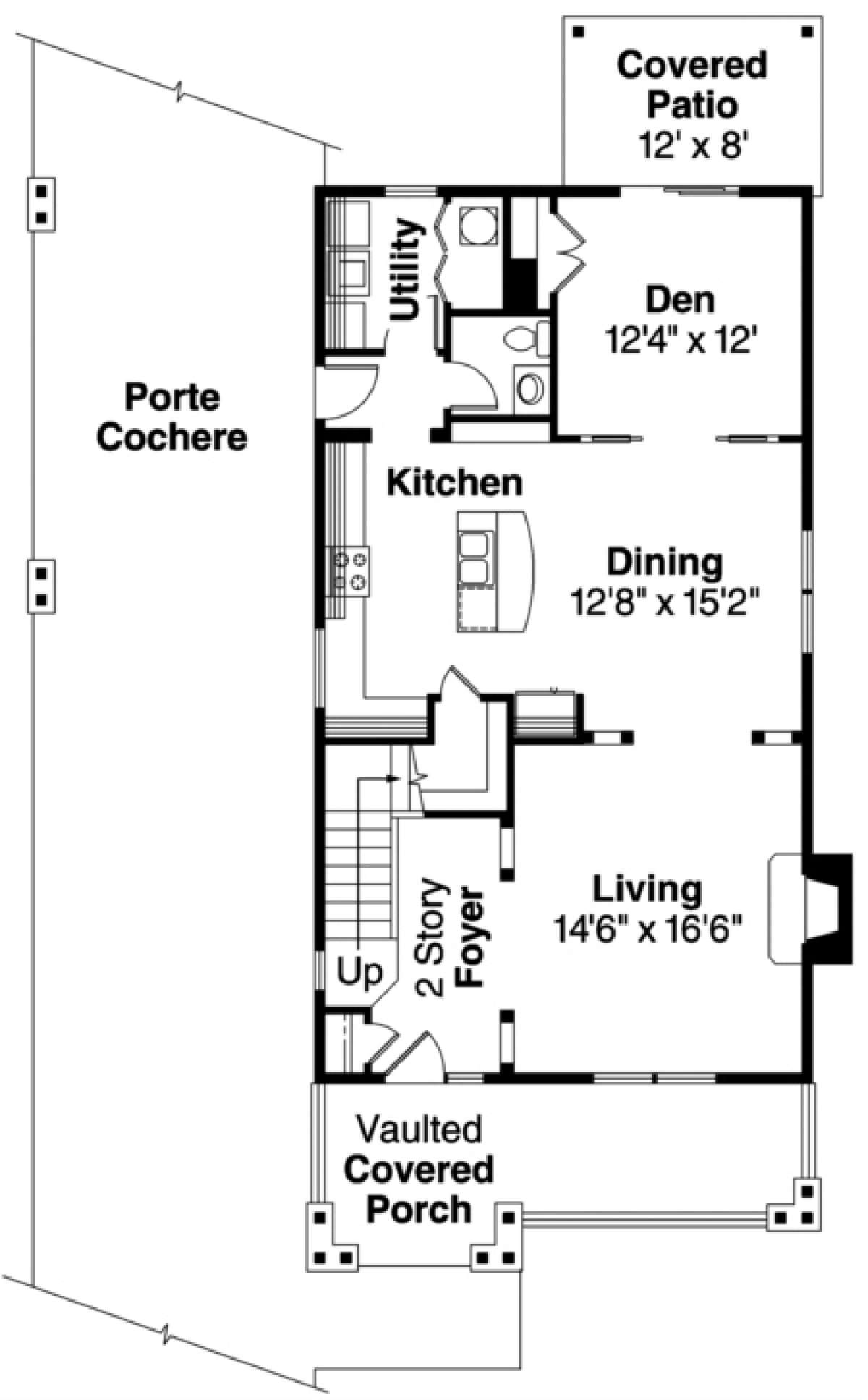 Floorplan 1 for House Plan #035-00332