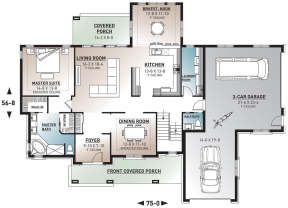 Main Floor for House Plan #034-00790