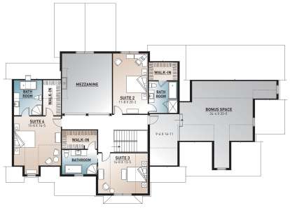 Second Floor for House Plan #034-00791