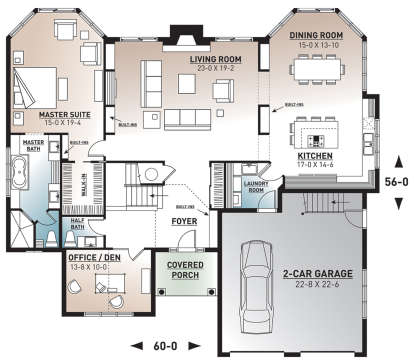 Main Floor for House Plan #034-00793