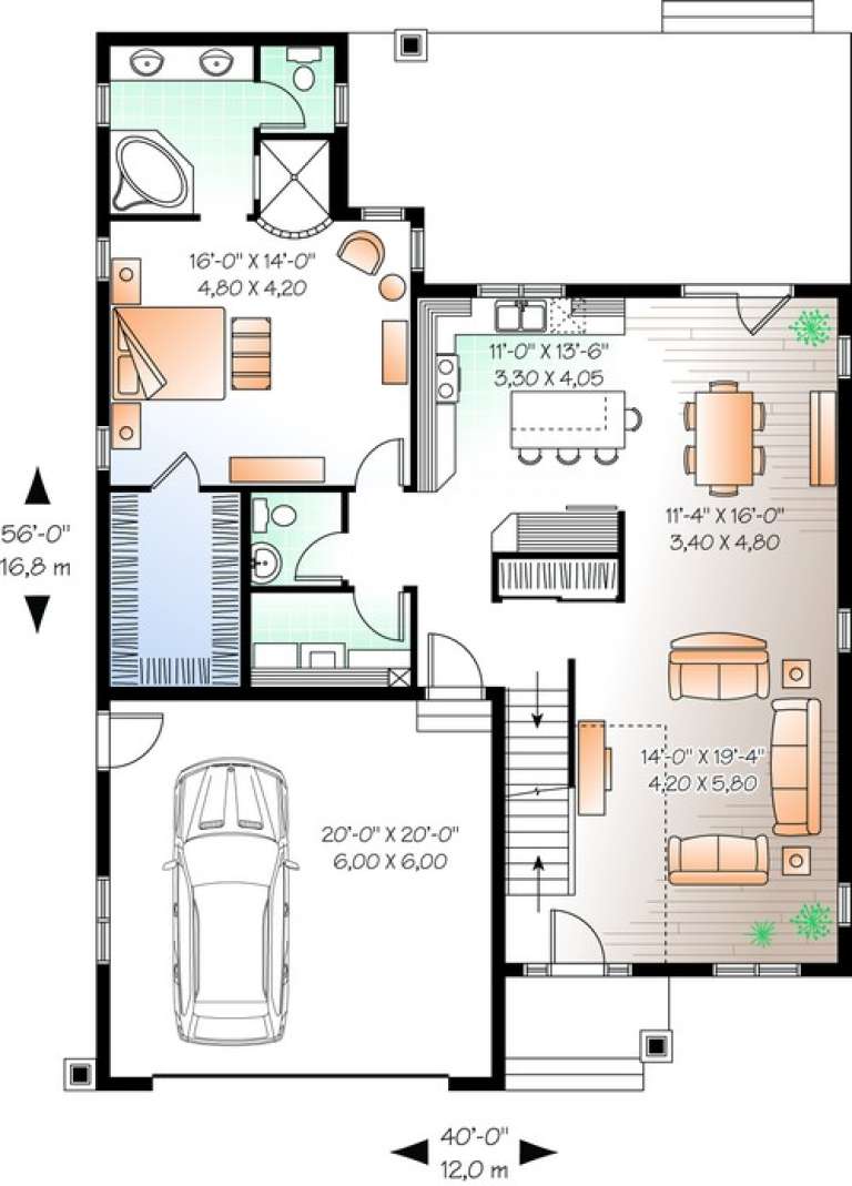 House Plan House Plan #11046 Drawing 1
