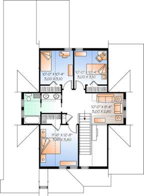 Second Floor for House Plan #034-00794