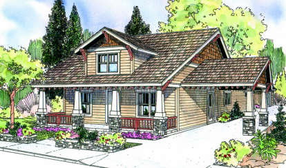 Bungalow House Plan #035-00333 Elevation Photo