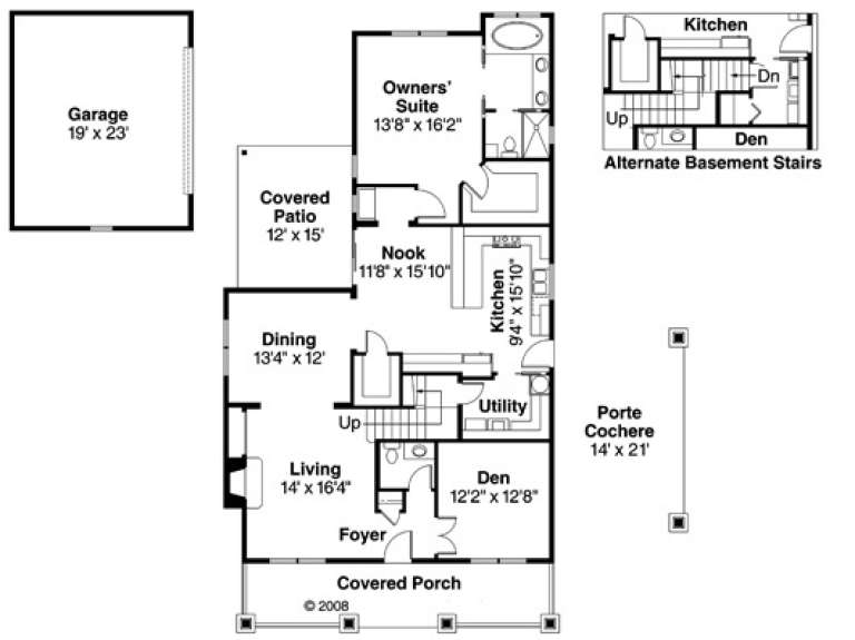 House Plan House Plan #1105 Drawing 1
