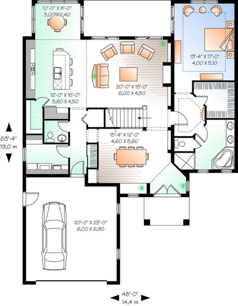 House Plan House Plan #11050 Drawing 1