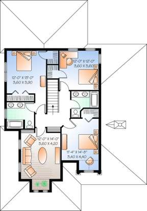 Floorplan 2 for House Plan #034-00800