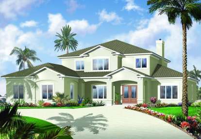 Florida House Plan #034-00801 Elevation Photo