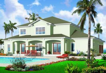 Florida House Plan #034-00801 Elevation Photo