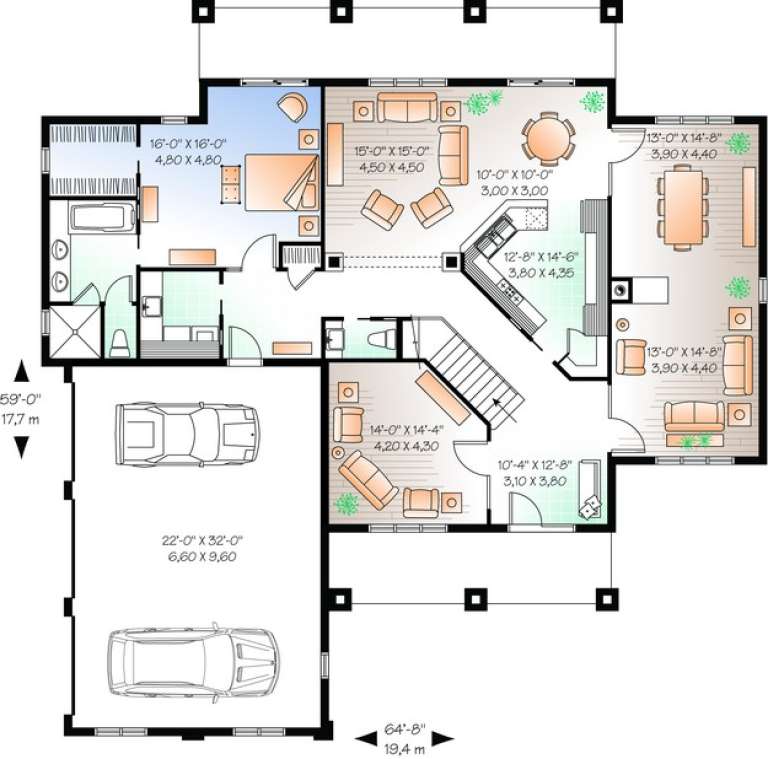 House Plan House Plan #11053 Drawing 1