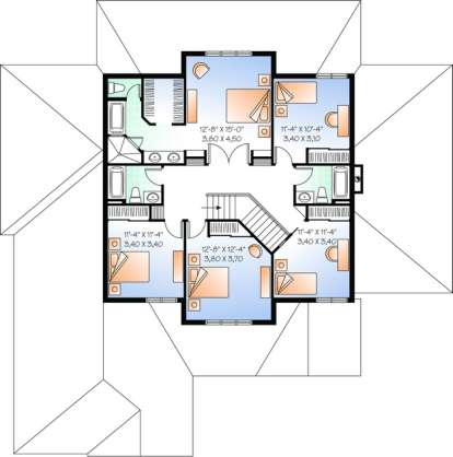 Floorplan 2 for House Plan #034-00801