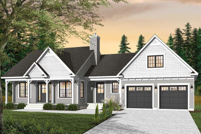 Country House Plan #034-00802 Elevation Photo