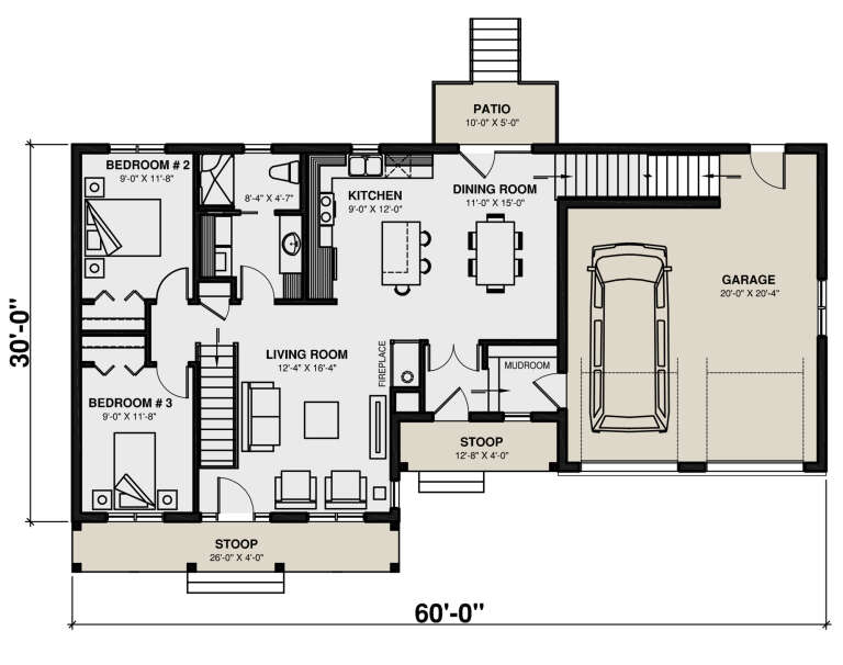 House Plan House Plan #11054 Drawing 1