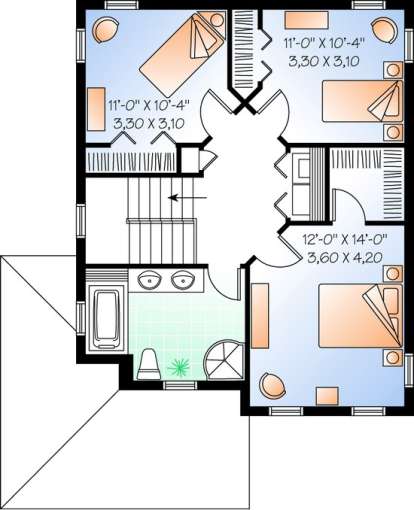 Floorplan 2 for House Plan #034-00803