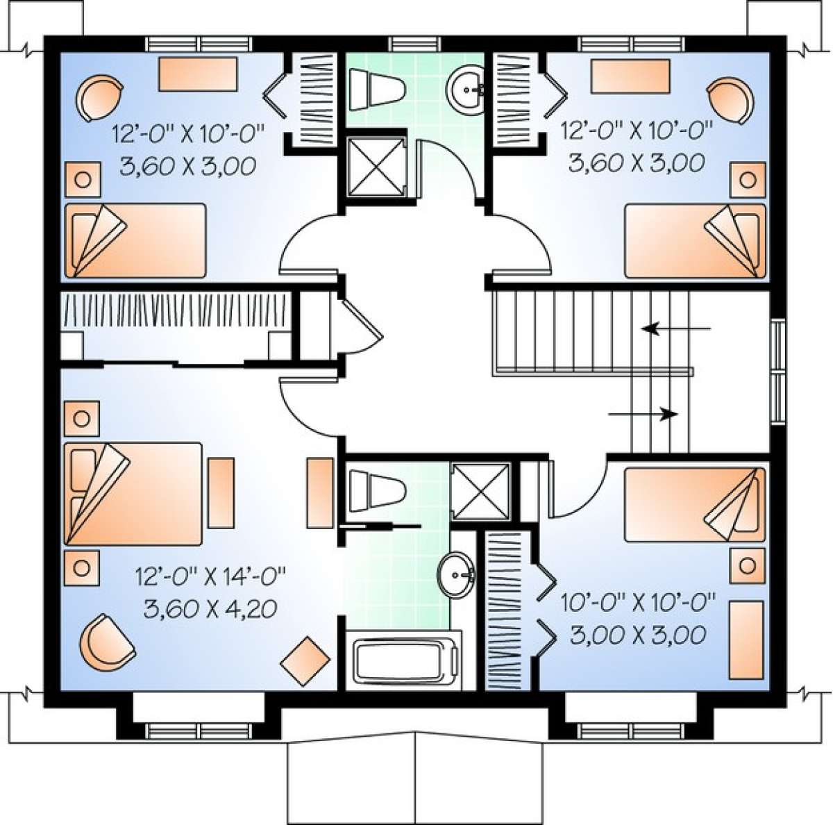 Floorplan 2 for House Plan #034-00806