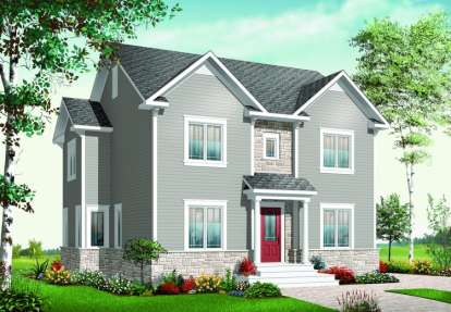 Traditional House Plan #034-00807 Elevation Photo