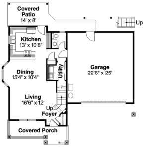 Floorplan 1 for House Plan #035-00334