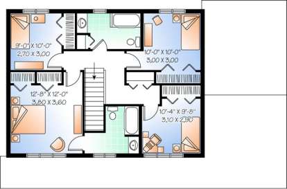 Floorplan 2 for House Plan #034-00808