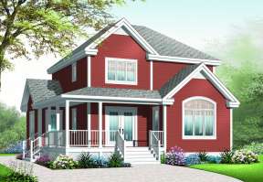 Farmhouse House Plan #034-00809 Elevation Photo