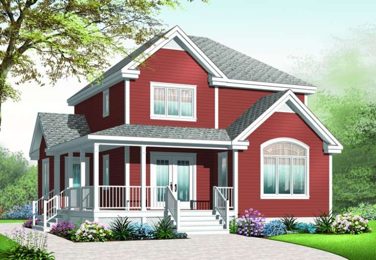 Farmhouse House Plan #034-00809 Elevation Photo