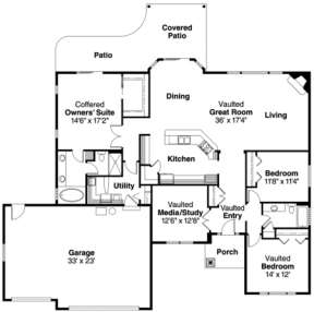 Floorplan 1 for House Plan #035-00335
