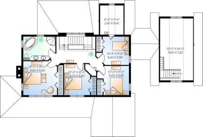 Floorplan 2 for House Plan #034-00825