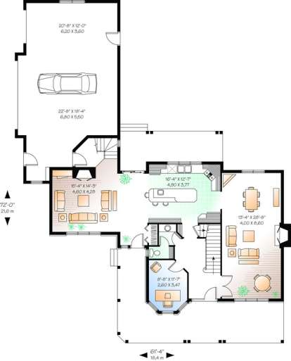 Main Floor for House Plan #034-00826