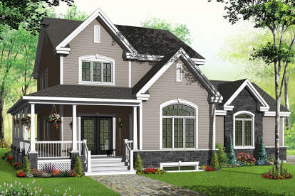 Country House Plan #034-00827 Elevation Photo