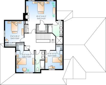 Floorplan 2 for House Plan #034-00829