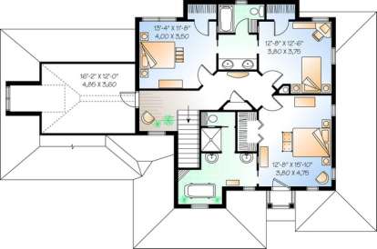 Floorplan 2 for House Plan #034-00832